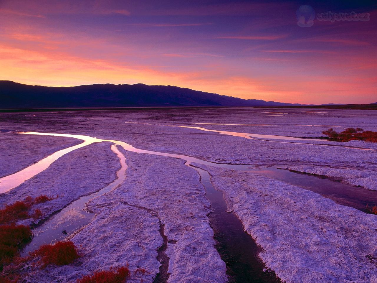 Foto: Salt Flats And Panamint Mountains, Death Valley, California