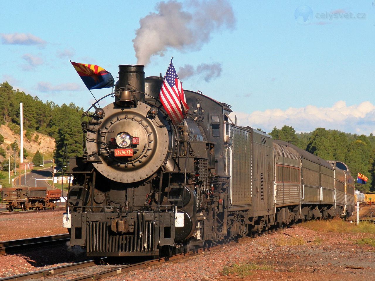 Foto: Grand Canyon Railroad, Steam Engine #4960, Williams Depot, Williams, Arizona