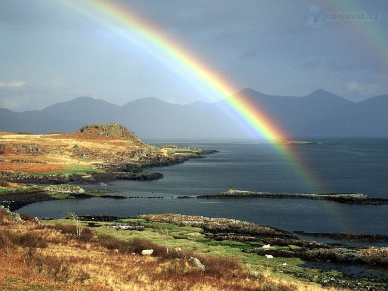 Foto: Double Rainbow Over Loch Scridain, Isle Of Mull, Scotland